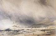 Anthony Vandyck Copley Fielding Bamborough Castle,Northumberland Stormy Weather (mk47) oil